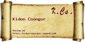 Kidon Csongor névjegykártya