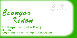 csongor kidon business card
